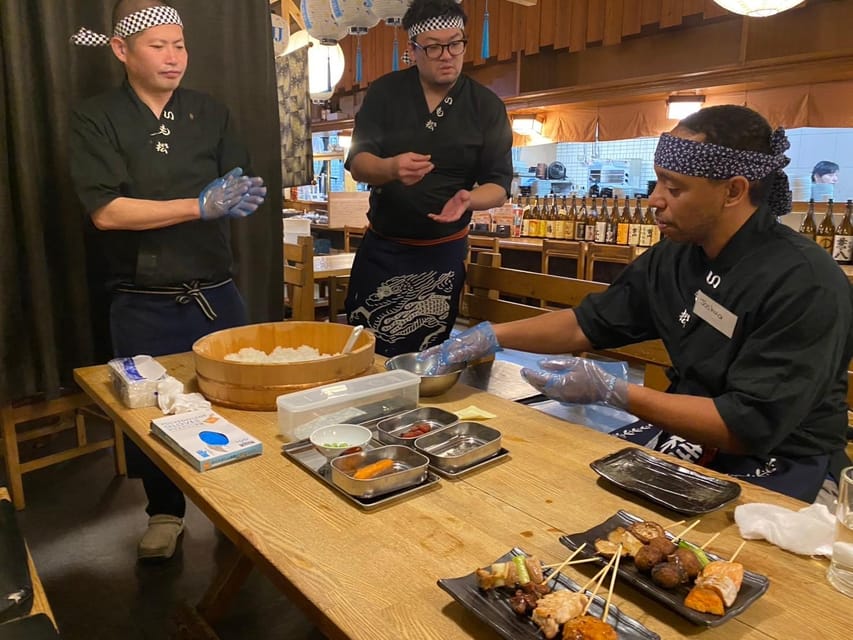 Authentic Japanese Cooking Experience at Izakaya restaurant - Part 4: Onigiri shaping with fillings (the tactile part)