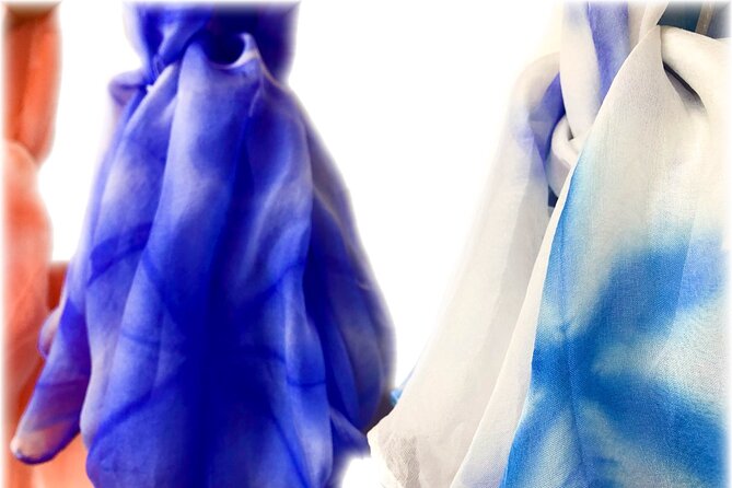 Hanakoushi cotton Scarf Class - Choosing Color and Folding With Hanakoushi Shibori