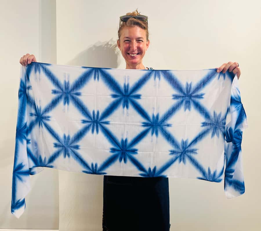 Hanakoushi Shibori Cotton Scarf Class - Price and value: $42 for a class plus museum admission
