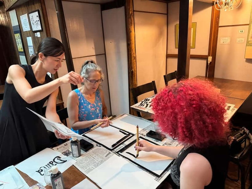 Kyoto: Calligraphy Workshop with Meditation - Calligraphy in Gojo: the calm start point by the Takase River