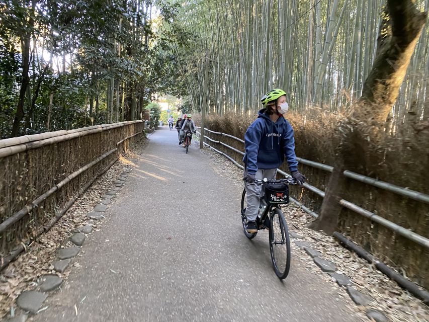 Kyoto: Full-Day City Highlights Bike Tour with Light Lunch - From Saga-Arashiyama Station: setting up for an all-day pedal
