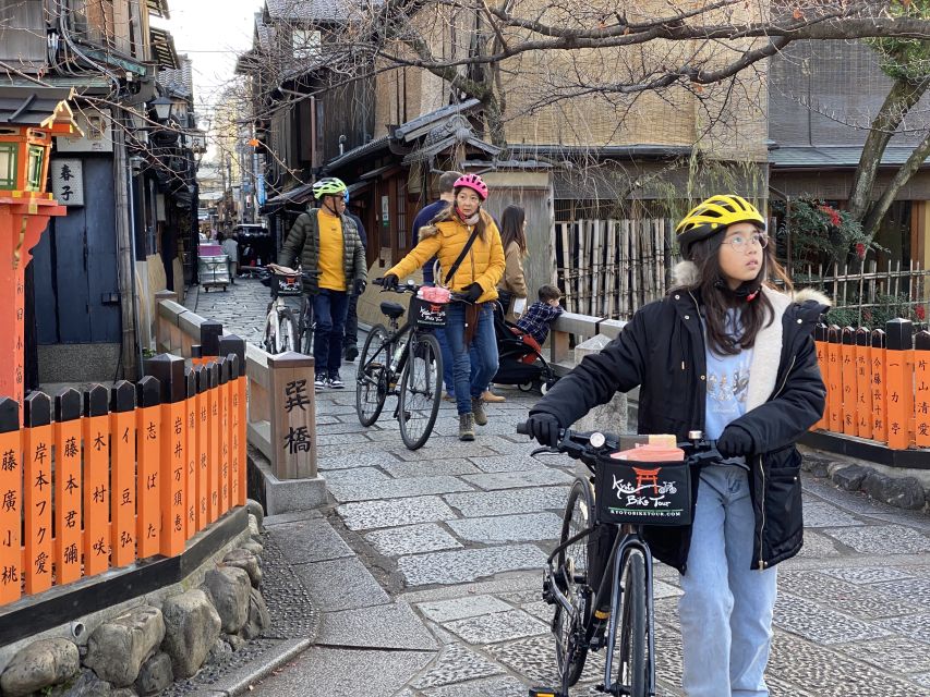 Kyoto: Full-Day City Highlights Bike Tour with Light Lunch - Gion at street level: Tatsumi Bridge and Hanamikoji’s charm