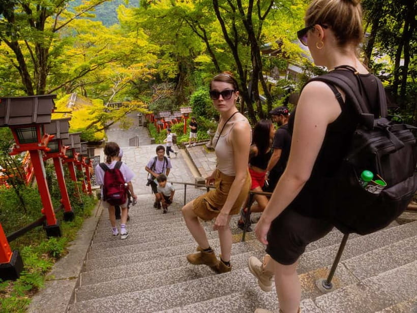 Kyoto: Hike and Hot Springs in Kurama - Kurama village finish: lunch choices and the optional second wind