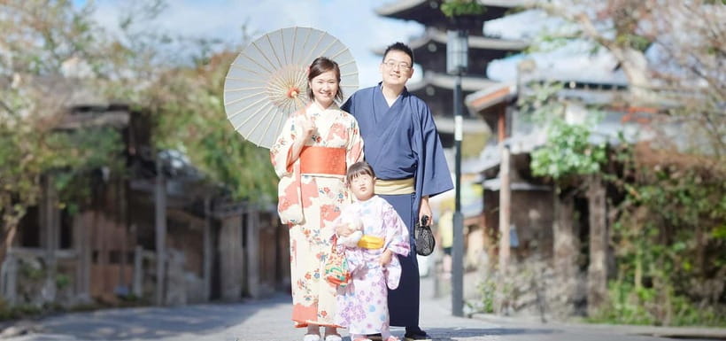 Kyoto Kimono Rental mimosa｜Kimono/Yukata Rental Family Plan - Kyoto Kimono Rental Mimosa Family Plan in one practical look