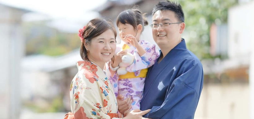 Kyoto Kimono Rental mimosa｜Kimono/Yukata Rental Family Plan - Picking your kimono: choices for men and women, plus sizing support