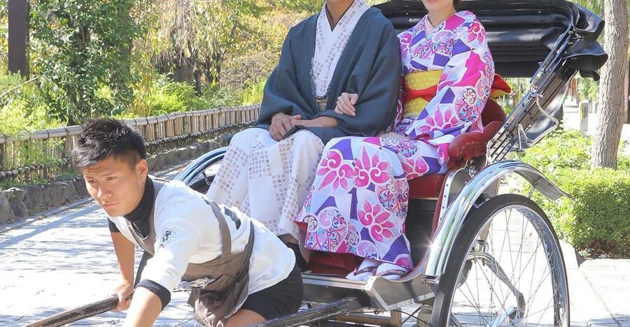 Kyoto:Kiyomizu-dera Temple Rent a kimono and ride a rickshaw - The 13-minute rickshaw ride route in Higashiyama streets