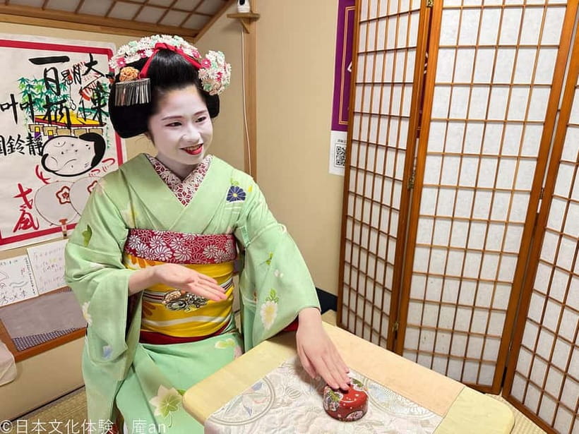 Kyoto: Lunch or Dinner with Maiko - The Photo Moment and the Senjyafuda Lucky Charm