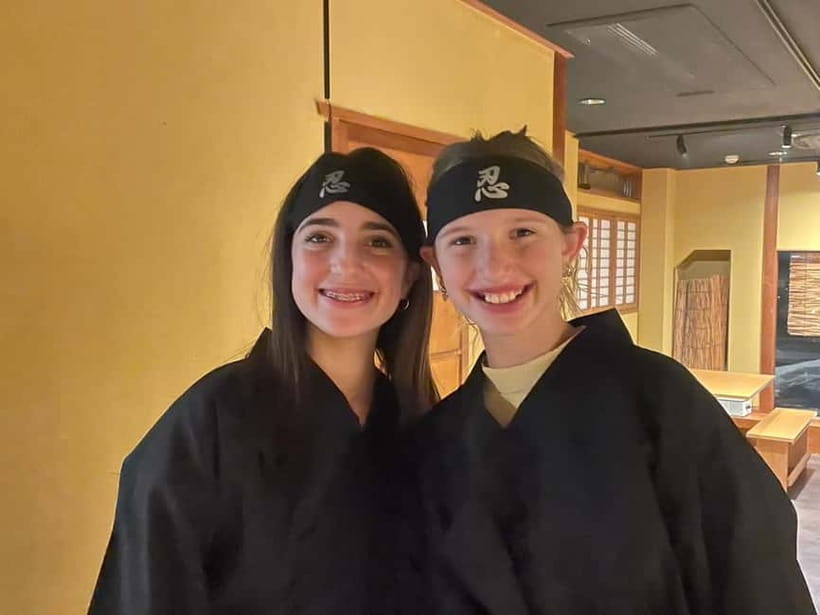 Kyoto: Ninja Experience Cafe Kyoto Gion - The Weapon Training Sequence (Shuriken, Blowgun, Katana)