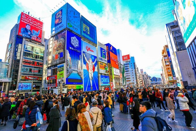 Osaka and Nara Day Tour with Private Transportation - Dotonbori Tsuribori and Namba Yasaka Shrine: neon streets with a food-friendly rhythm
